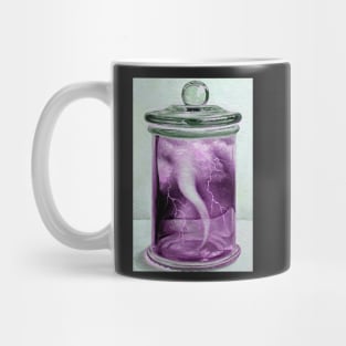 Thunder & lightning Tornado hurricane twister bottle dusky pink Mug